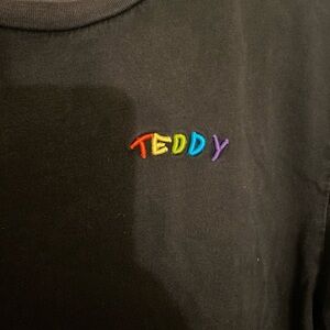 Teddy Fresh Short Sleeve Two-faced Bear Graphic T Shirt Men’s Size M! Black